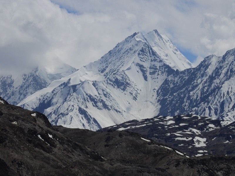environment, snowcapped mountain, no people, landscape, cloud - sky, outdoors, 4K, spiti, snow, tranquil scene, scenics - nature, tranquility, mountain peak