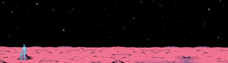 5K, Dr. Manhattan, sitting, Mars, Solar System, space, comic art, Watchmen, comics
