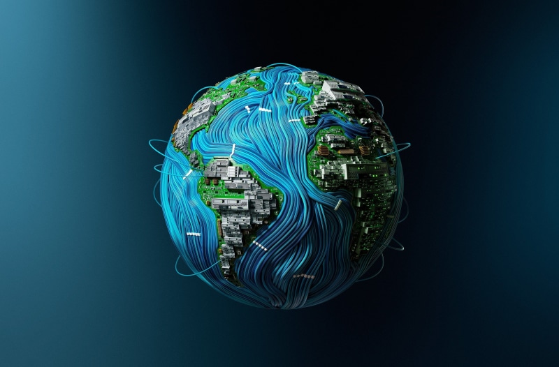 high, sciencefiction, digital composite, nature, 2K, scifi, Hardware, green, indoors, marine, Earth, Technology, Computers, interconnected, underwater