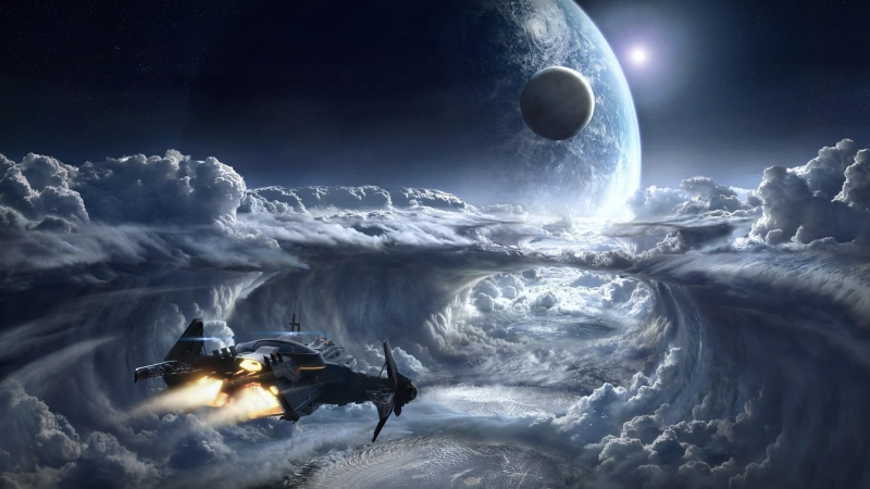 space shuttle, spacecraft, earth, spaceship, fantasy, space, globe, 4K, planets