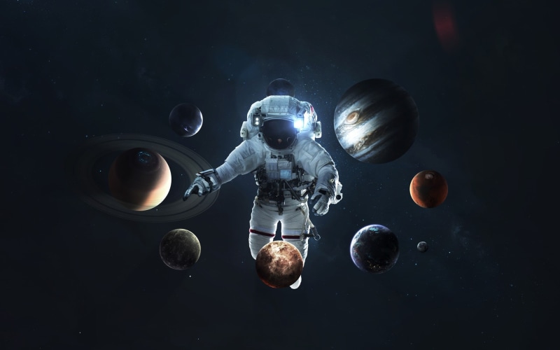Neptune, Science Fiction, Jupiter, Visual Effects, Vadim Sadovski, Saturn, Uranus, Mars, System, Solar System, Uranium, Earth, Cosmonaut, In the middle