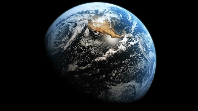 cloud - sky, satellite view, sea, space, planet - space, sphere, globe - man made object, space exploration, space art, astronomy, planet, black, water