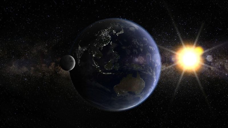 sun, space, moon, earth, planet, 1080P, globe