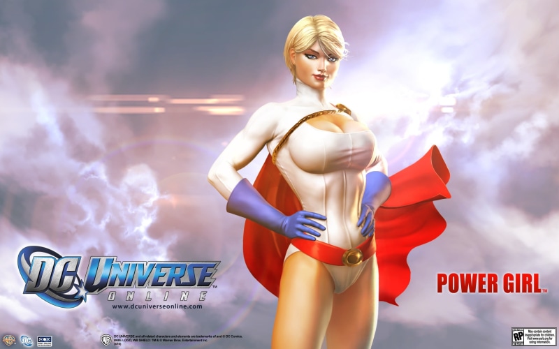 day, holding, cloud - sky, blonde, cleavage, DC Universe Online, women, hairstyle, communication, nature, technology, female likeness, DC Comics, male likeness
