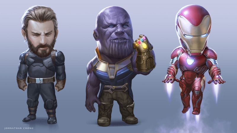 Artist, Captain America, Illustrator, The film, Supervillain, Thanos, Superheroes, Johnathan Chong, Costume, The Infinity Stones, Armor, Movie, Avengers: infinity war