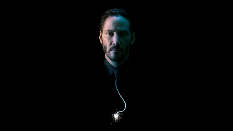 adult, movies, contemplation, black background, 4K, keanu reeves, cut out, 4k, nature, young men, john wick chapter 2, indoors, 2017 movies, portrait