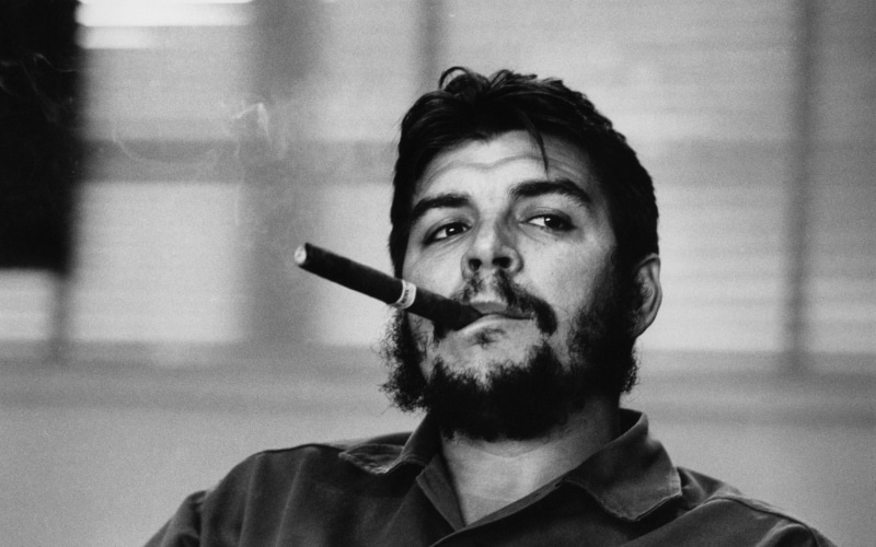 indoors, Ernesto andquot;Cheandquot; Guevara, smoking, human Face, people, lifestyles, 2K, look, front view, cigarette, portrait, social issues, man