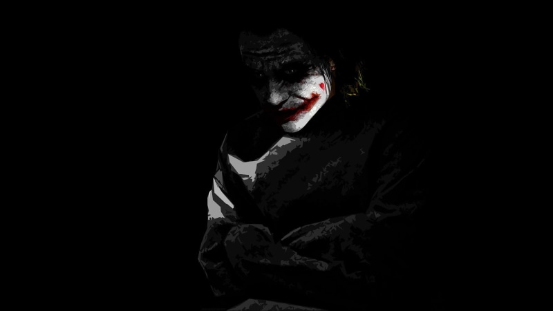 young adult, one person, spooky, black background, studio shot, hairstyle, fear, movies, horror, portrait, The Dark Knight, Joker, cut out, disguise, mask