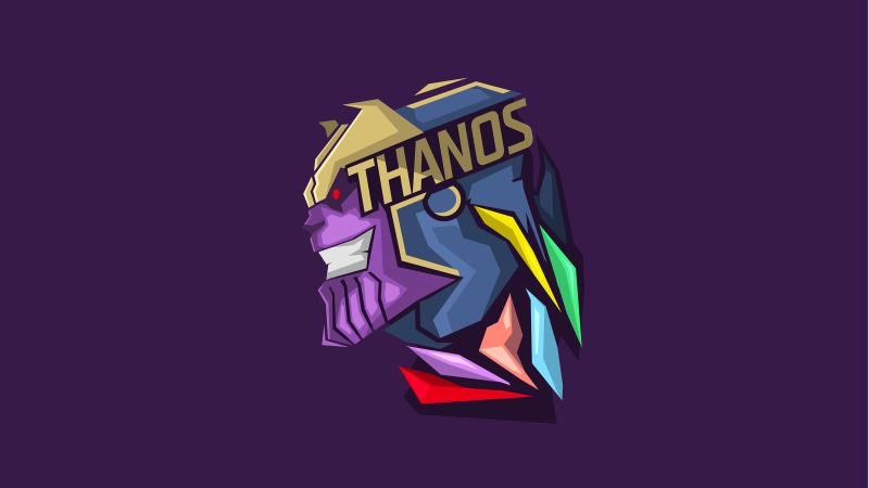 thanos, minimalism, hd, avengers infinity war, artwork, superheroes, artstation, supervillain, 5k, digital art, artist, 8K, 4k, 8k