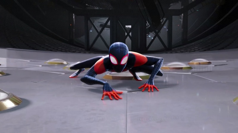 leisure activity, built structure, portrait, full length, lifestyles, day, women, 2018 movies, animated movies, security, spiderman into the spider verse