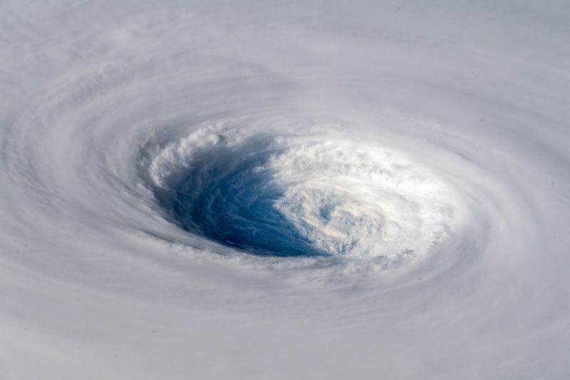 hurricane - storm, cyclone, cloud - sky, extreme weather, water, white color, wind, power, science, NASA, Alexander Gerst, snow, environment, white, curve