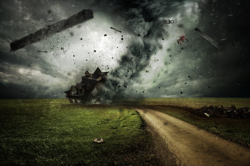 forward, sad, homeless, climate protection, dangerous, away, force, weather, the way forward, disaster, typhoon, road, civil protection, dirt road, turn