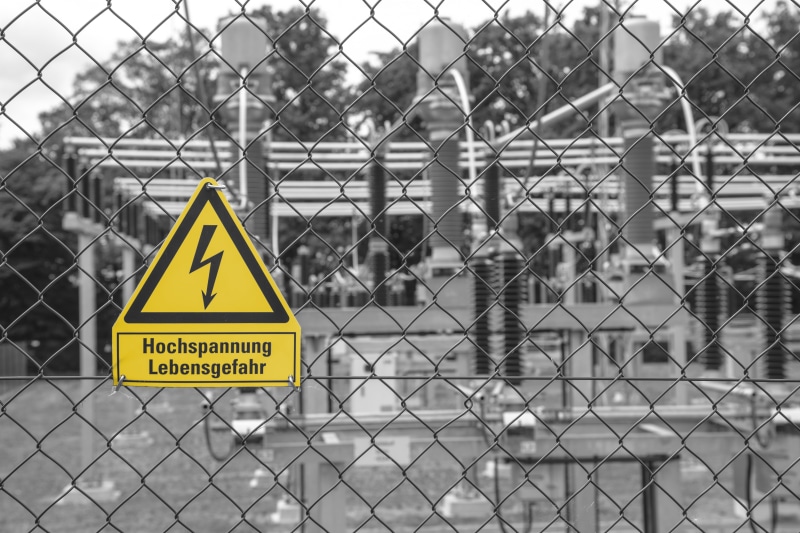 colored, 5K, dangerous, yellow, electric, boundary, solar photovoltaic, communication, barrier, energy, substation, fence, no people, caution, light, technology