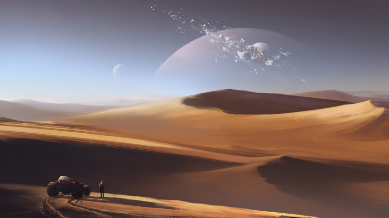 fantasy art, 1080P, scifi, fantasy landscape, scifi landscape, sand, science fiction, desert, dune