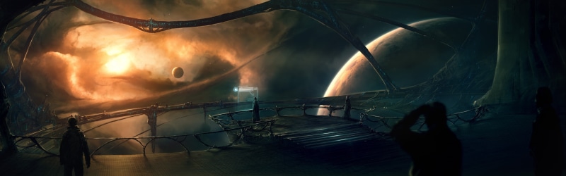 4K, smoke, space art, science fiction, multiple display, digital art, planets, space