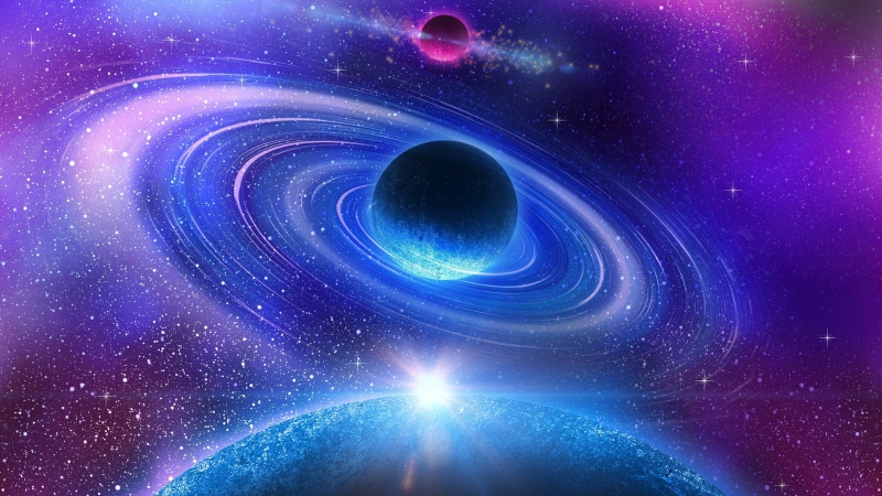 blue, space, star - space, purple, space exploration, nature, astronomy, orbiting, planet, galaxy, light - natural phenomenon, planet - space, no people