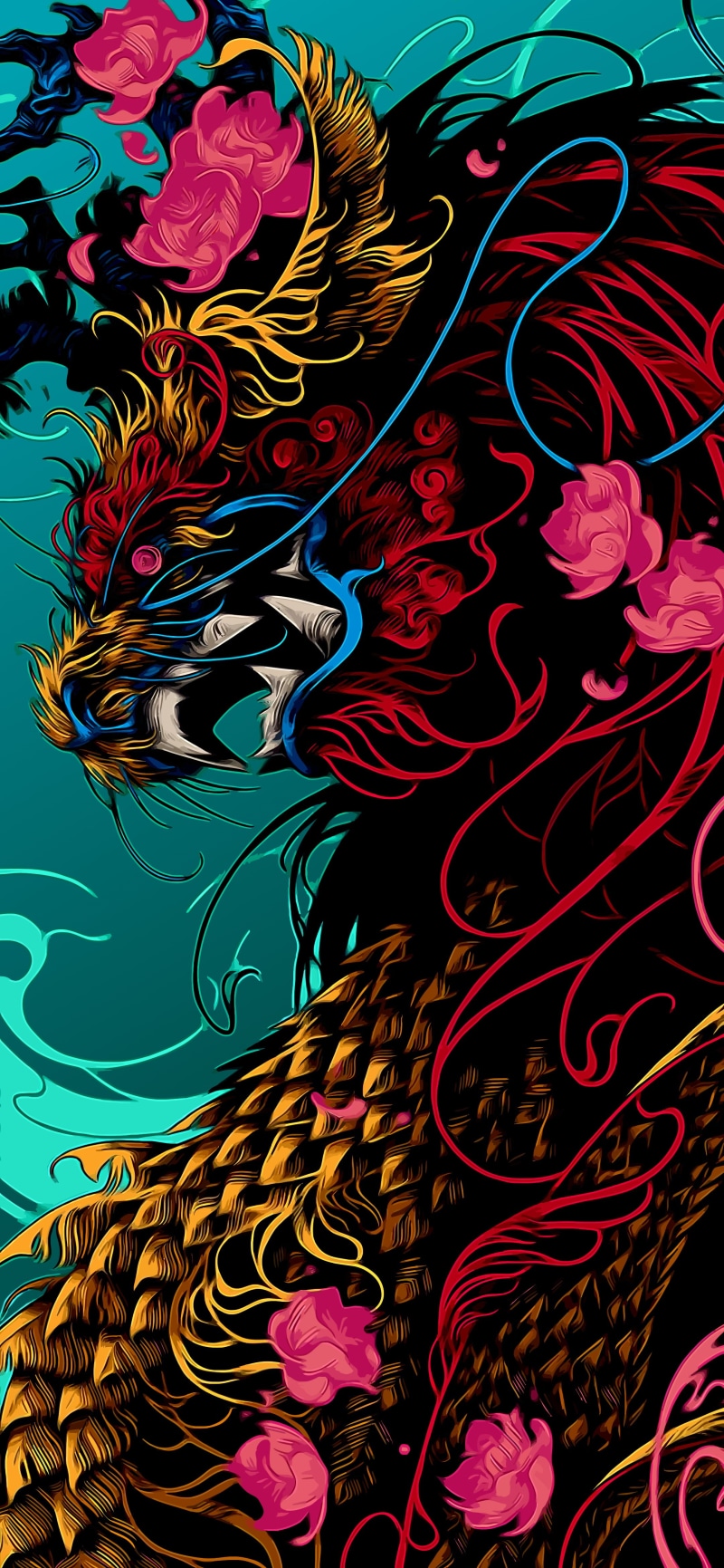 iPhone, 4K, dragon, phone, amoled, vertical