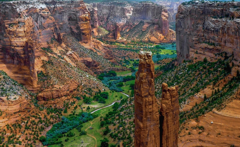 canyon, Canyon De Chelly National Monument, geology, tranquility, landscape, USA, tree, day, rock formation, non-urban scene, tranquil scene, land, 1080P