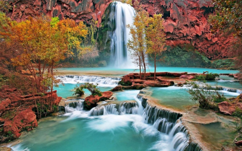 grand, desktop, hd, havasu, waterfall, canyon, united, states, 4K, arizona, falls