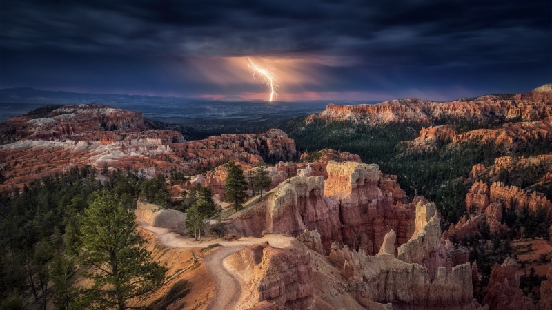 solid, beauty in nature, travel destinations, lightning, tranquility, outdoors, tree, non-urban scene, tranquil scene, no people, rock, storm, nature, scenics - nature