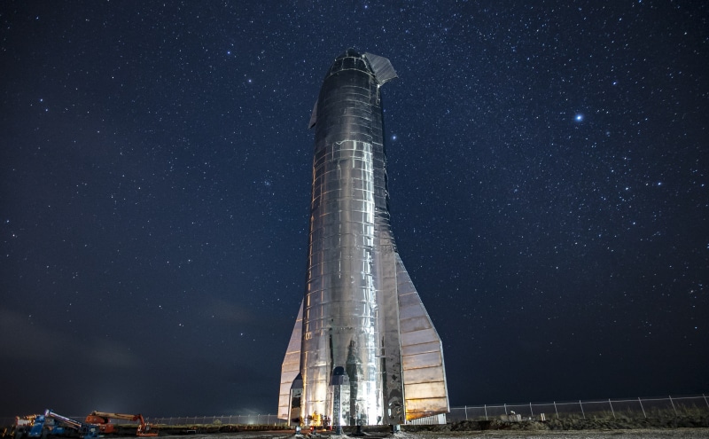 Stars, Starship Mk1, SpaceX, Rocket, Spaceship, Night, 4K