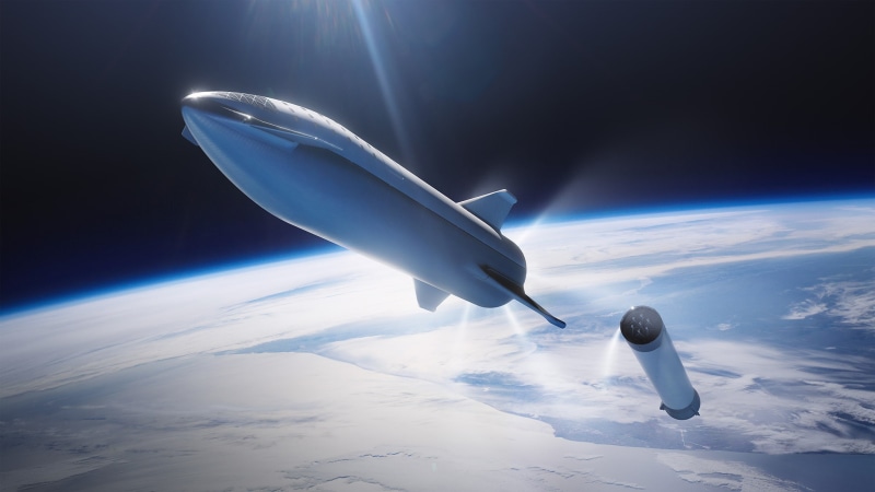 1080P, rocket, SpaceX, space, spaceship, space art, digital art