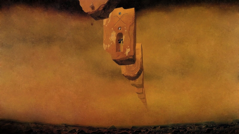 surreal, symbolism, 1080P, Zdzisław Beksiński, abstract, painting, artwork