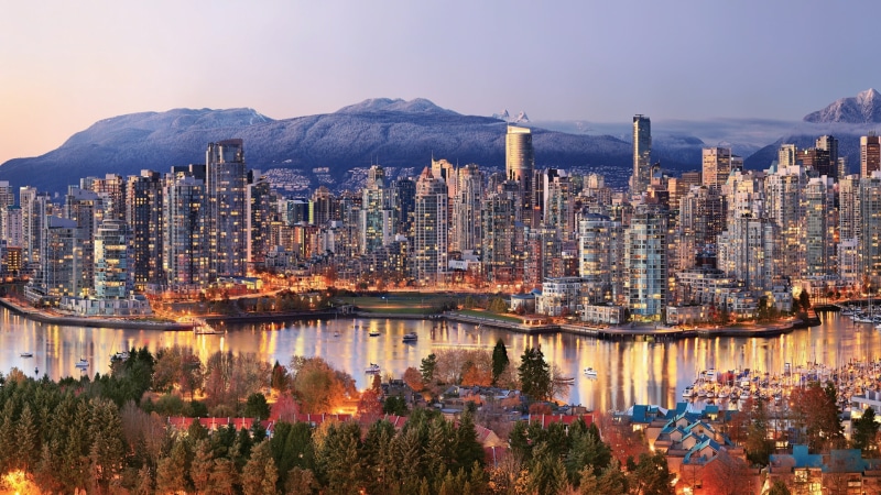 landmark, office building exterior, plant, vancouver, outdoors, built structure, building exterior, canada, british columbia, city, tower block, metropolitan area