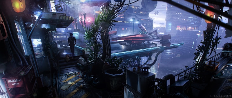 architecture, production line, scifi, metal industry, cowboy bebop, foundry, machine part, digital art, indoors, city, artstation, industrial equipment