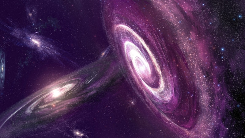 Purple, 2K, Stars, Space, Nebula, Galaxies, Universe