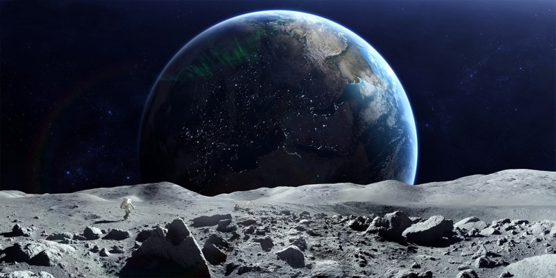 CGI, planet earth, sphere, 1080P, winter, no people, science, planet, physical geography, space art, digital art, astronomy, planet - space, Moon, environment
