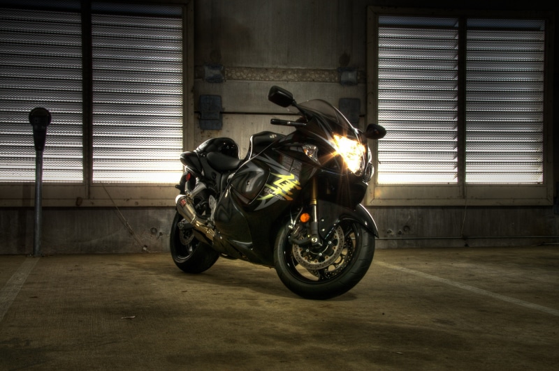 stationary, night, travel, suziki, speed, mode of transportation, transportation, black, street, Suzuki, blurred motion, helmet, retro Styled, lifestyles