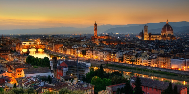 cityscape, Architectural, palazzo Vecchio, tuscany, st, high angle view, dusk, sky, orange color, residential district, history, michelangelo, Architecture