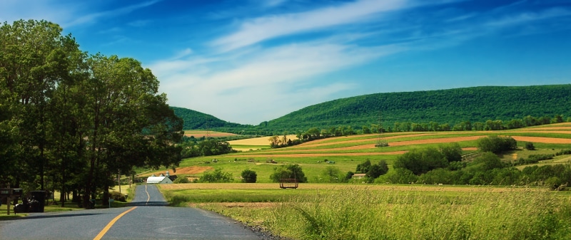 grass, 5K, Lehigh Valley, Wind Gap, Kittatinny Mountain, Appalachian Mountains, green Color, clouds, driving, rural Scene, fields, field, landscaped, spring