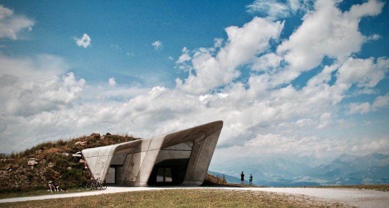 environment, nature, land, pieve di marebbe, view, the past, kronplatz, landscape, zaha hadid, no people, built structure, italia, dolomiti, sky, italy