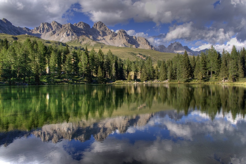hdr, sky, panorama, passo, water, forest, photo, outdoors, mountain, 720P, sunset, mountains, body of water, alpi, tramonto, alps, beauty In Nature, cadore
