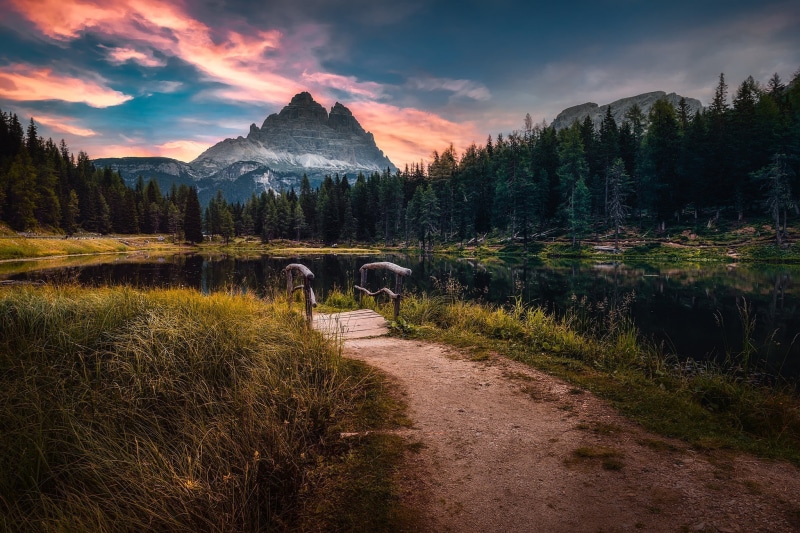 Italy, Lake Antorno, 1080P, The Dolomites