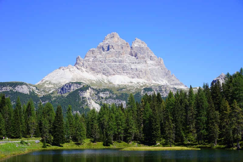 day, mountains, leafed, green, mountain, big pinnacle, clear sky, pine woodland, 5K, tin head, smallest pinnacle, unesco world heritage, natural wonders