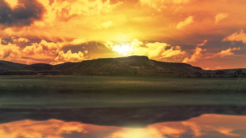 mountain range, scenics - nature, natureza, lago, mountain, por do sol, 日落, goiás, sky, 湖, 山, water, cloud - sky, dramatic sky, lagoon, landscape, travel