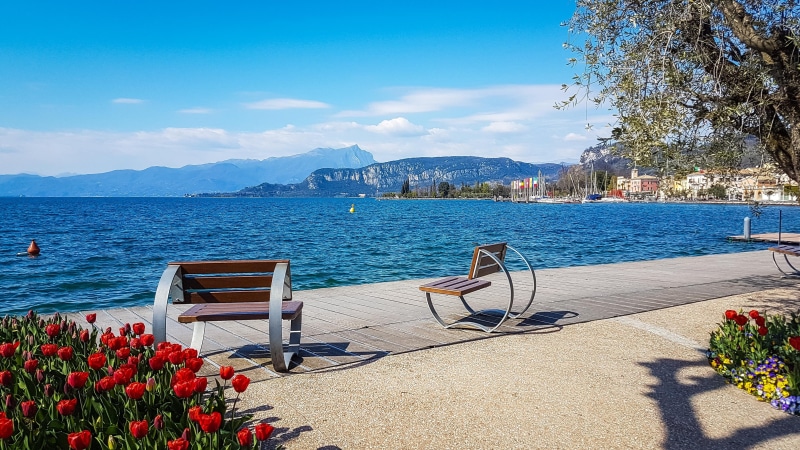 quiet, lago di garda, day, nautical vessel, plant, tranquility, bay, nature, sea, beauty in nature, sky, water, flowering plant, tree, bank, tuscany, outdoors