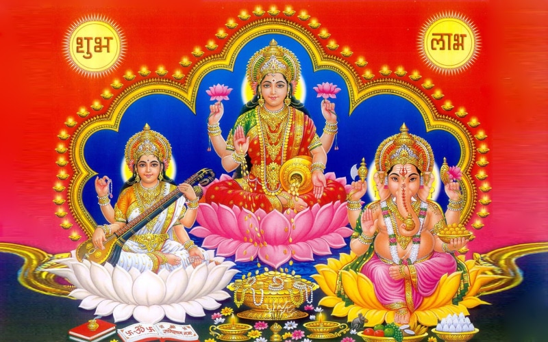 saraswati, photo, ganesh, desktop, 1080P, laxmi