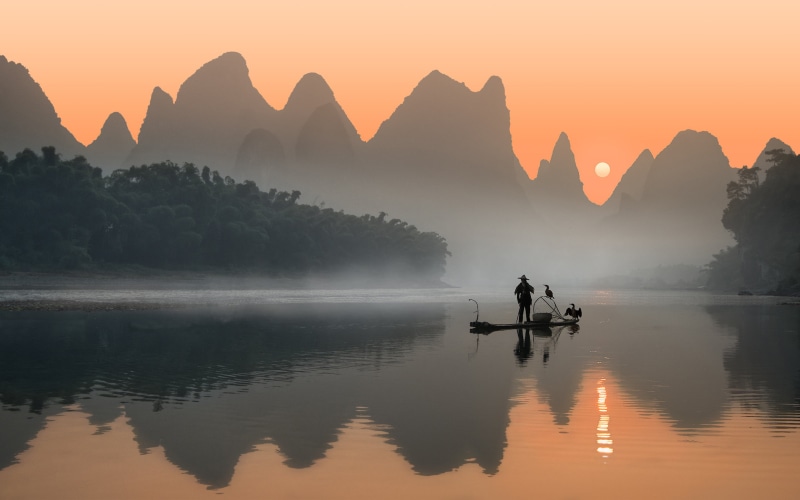 desktop, china, ultra, landscape, river, phones, hd, place, laptops, 4K, photography, wonderful, sunset, mobile, li