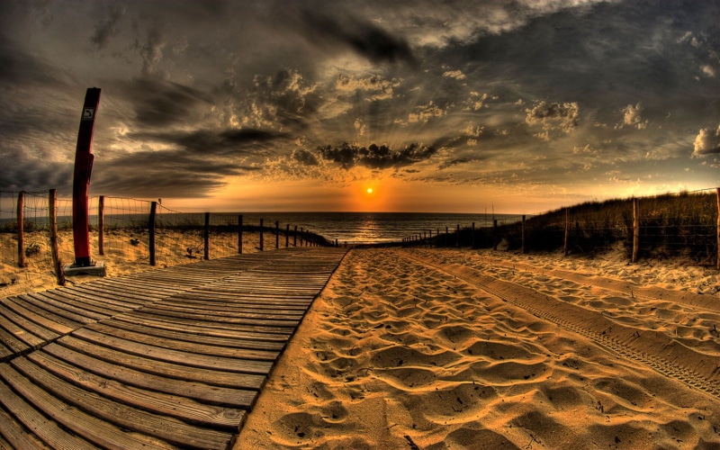 tranquil scene, 4K, nature, water, clouds, beauty in nature, wooden, sea, ocean, tranquility, no people, sky, outdoors, walkway, mobile, hd, non-urban scene