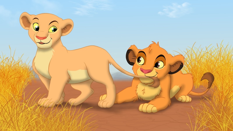 cartoon, communication, tablet, creativity, plant, nature, desktop, outdoors, mammal, mobile, toy, lion, hd, human representation, land, grass, 4K, king