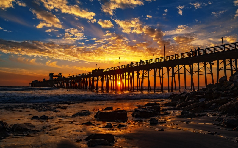 pier, phones, connection, architectural column, beauty in nature, idyllic, rock - object, diego, outdoors, bridge, no people, oceanside, architecture