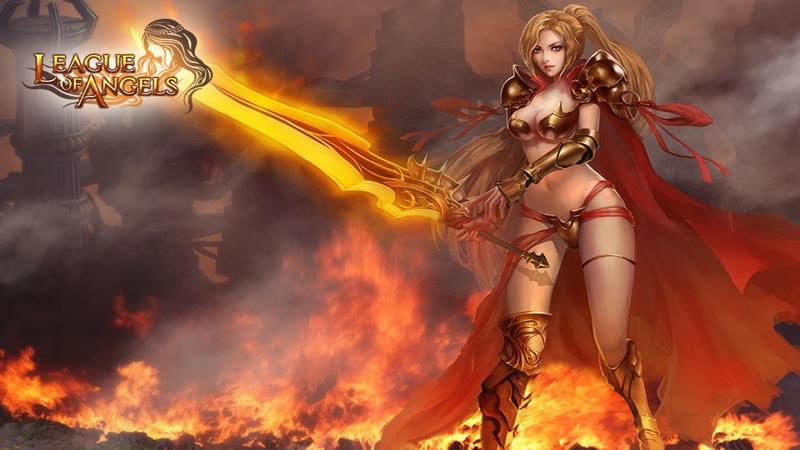 angels, adult, females, desktop, fire, warrior, girl, women, hairstyle, league, beautiful people, video, heat - temperature, sword, nature, clothing
