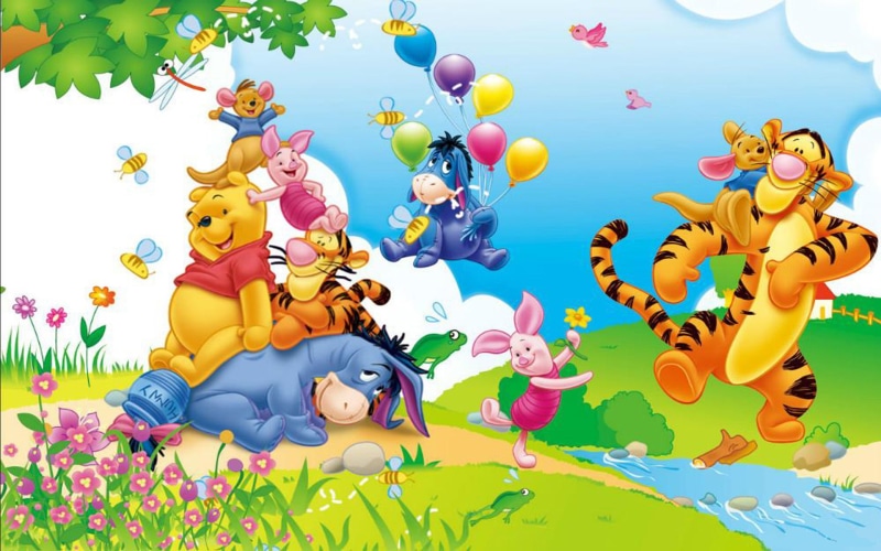 pics, eeyore, hd, pooh, winnie, piglet, kanga, widescreen, 1080P, tigger, cartoon, resolution