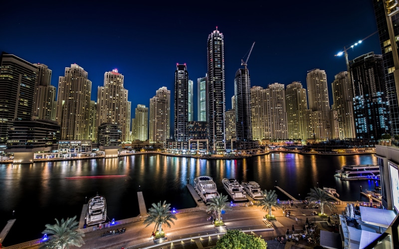 laptops, night, arab, city, emirates, mobile, united, dubai, light, 4K, marina, ultra, phones, desktop, hd, landscape