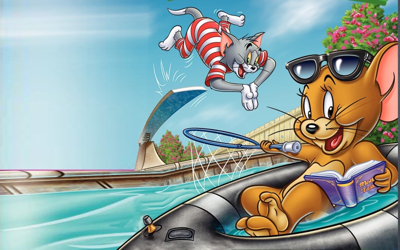 jerry, tom, fur, phones, adv, 2K, flying, tablet, laptops, mobile, v, hd