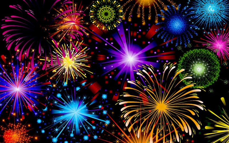 yellow, color, blue, tablet, red, mobile, 1080P, fireworks, phone, pc, celebration, hd, green
